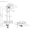 Powerton ERGO LEVION Laikiklis monitoras su automatinis aukščio reguliavimas, juoda, 10KG, spaustukas, 17"-32", kroviklis indukcinė