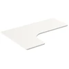 Powerton Kampinio rašomojo stalo stalviršis, baltas, 160 × 110–60 × 2,5 cm, laminuota medžio drožlių plokštė