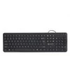 Powerton LIFE SLIM Klaviatūra su laidu (USB) US, juoda