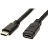 Red Fighter USB ilgintuvas (3.1), USB C (M) - USB C (F), 1m, juoda, plastikinis maišelis