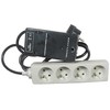 Neutralle EASY-OFF 230V atsarginis maitinimo kabelis su nuotolinio valdymo pulto aktyvavimu, CEE7 (šakė) - 4x lizdas, Maks. 2300W, juoda, energijos sąnaudos