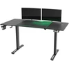 Reguliuojamo aukščio žaidimų stalas Ultradesk LEVEL V2, 140 x 68 cm, Juodos/žalios spalvos