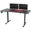 Reguliuojamo aukščio žaidimų stalas Ultradesk LEVEL V2, 140 x 68 cm, Juodos/raudonos spalvos