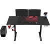 Reguliuojamo aukščio žaidimų stalas Ultradesk LEVEL V2, 140 x 68 cm, Juodos/raudonos spalvos