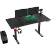 Reguliuojamo aukščio žaidimų stalas Ultradesk LEVEL V2, 140 x 68 cm, Juodos/žalios spalvos