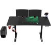 Reguliuojamo aukščio žaidimų stalas Ultradesk LEVEL V2, 140 x 68 cm, Juodos/žalios spalvos