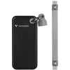 Kietasis diskas Išorinis SSD Verbatim Pocket SSD juodas/pilkas, 32190, 1000GB, juoda, M.2, komplekte USB C kabelis, USB-C, 1TB