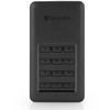 Kietasis diskas SSD išorinis Verbatim Store N Go Secure, 53402, 256 GB, juodas, šifruotas, su skaičių klaviatūra, USB-C jungtimi, 2,5", USB-C, R