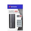 Kietasis diskas SSD Zewnętrzny Verbatim Vx500, 47442, 240GB, sidabrinė, 2.5", USB-C