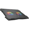 Stojak pod notebook, CP2020, su pašvietimu, su wiatrakiem, juoda, Meetion