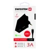 Phone Accessories Swissten Smart IC tinklo įkroviklio rinkinys 2xUSB 3A+Type C duomenų kabelis 1,2m, juodas