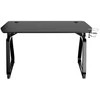 Žaidimų stalas Ultradesk Booster Gaming Desk, Glass LED RGB, Juodas