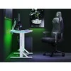 ULTRADESK IRON Baltas žaidimų stalas, 132,5x60,5 cm, 71-81 cm, mechaniškai reguliuojamas aukštis