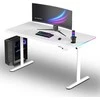 ULTRADESK Biurko dla gracza QUEST, 140x70cm, 72-120cm, balta-balta