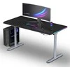 ULTRADESK Biurko dla gracza QUEST, 140x70cm, 72-120cm, szaro-juoda
