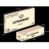 ULTRADESK Biurko dla gracza QUEST, 140x70cm, 72-120cm, balta ir-pilka
