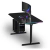 ULTRADESK Biurko dla gracza QUEST, 140x70cm, 72-120cm, juoda-juoda