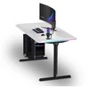 ULTRADESK Biurko dla gracza QUEST, 140x70cm, 72-120cm, juoda-balta