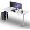ULTRADESK Biurko dla gracza QUEST, 140x70cm, 72-120cm, szaro-balta