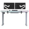 ULTRADESK QUEST žaidimų stalas, 140x70cm, 72-120cm, pilkai baltas