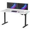 ULTRADESK QUEST žaidimų stalas, 140x70cm, 72-120cm, juoda-balta