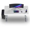 ULTRADESK Biurko dla gracza QUEST, 140x70cm, 72-120cm, szaro-balta