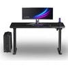 ULTRADESK Biurko dla gracza QUEST, 140x70cm, 72-120cm, juoda-juoda