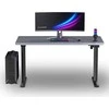 ULTRADESK Biurko dla gracza QUEST, 140x70cm, 72-120cm, juoda-pilka
