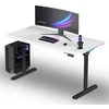 ULTRADESK Biurko dla gracza QUEST, 140x70cm, 72-120cm, juoda-balta