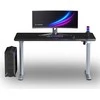 ULTRADESK Biurko dla gracza QUEST, 140x70cm, 72-120cm, szaro-juoda