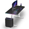 ULTRADESK Biurko dla gracza QUEST, 140x70cm, 72-120cm, baltai-juodas