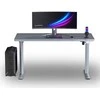ULTRADESK Biurko dla gracza QUEST, 140x70cm, 72-120cm, pilka-pilka
