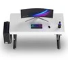 ULTRADESK Biurko dla gracza QUEST, 140x70cm, 72-120cm, juoda-balta