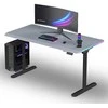 ULTRADESK Biurko dla gracza QUEST, 140x70cm, 72-120cm, juoda-pilka