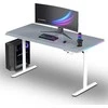 ULTRADESK Biurko dla gracza QUEST, 140x70cm, 72-120cm, balta ir-pilka