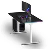 ULTRADESK Biurko dla gracza QUEST, 140x70cm, 72-120cm, baltai-juodas
