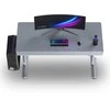 ULTRADESK Biurko dla gracza QUEST, 140x70cm, 72-120cm, pilka-pilka