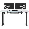 ULTRADESK QUEST žaidimų stalas, 140x70cm, 72-120cm, juoda-balta
