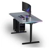 ULTRADESK Biurko dla gracza QUEST, 140x70cm, 72-120cm, juoda-pilka