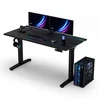 ULTRADESK Biurko dla gracza VORTEX, 140,5x70cm, 72-122cm, juoda