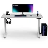 ULTRADESK Biurko dla gracza VORTEX, 140,5x70cm, 72-122cm, balta