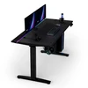 ULTRADESK Biurko dla gracza VORTEX, 140,5x70cm, 72-122cm, juoda