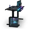 ULTRADESK Biurko dla gracza VORTEX, 140,5x70cm, 72-122cm, juoda