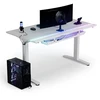 ULTRADESK Biurko dla gracza VORTEX, 140,5x70cm, 72-122cm, balta