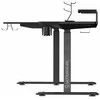 Reguliuojamo aukščio kampinis žaidimų stalas Ultradesk Winger LED RGB, Juodos spalvos