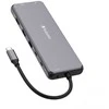 Port USB (3.2) šakotuvas, 13 prievadų, 32153, pilkas, laido ilgis 20 cm, „Verbatim“, 2x USB C, 6x USB A, 2x HDMI