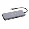 USB (3.2) hub 14-port, 32154, pilka, ilgis przewodu 15cm, Verbatim, 2x USB C, 5x USB A, 2x HDMI, czytnik SD/micro SD