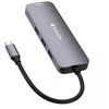 Port USB (3.2) šakotuvas 8 prievadų, 32151, pilkas, laido ilgis 15 cm, Verbatim, 1x USB C, 3x USB A, 2x HDMI, 1x SD 3.0