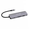 Port USB (3.2) šakotuvas 8 prievadų, 32151, pilkas, laido ilgis 15 cm, Verbatim, 1x USB C, 3x USB A, 2x HDMI, 1x SD 3.0