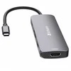 Port USB (3.2) šakotuvas 8 prievadų, 32151, pilkas, laido ilgis 15 cm, Verbatim, 1x USB C, 3x USB A, 2x HDMI, 1x SD 3.0